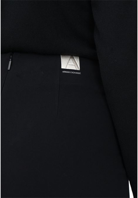 Short black skirt for women with ruffles at the bottom ARMANI EXCHANGE | 6DYN39YN8JZ1200